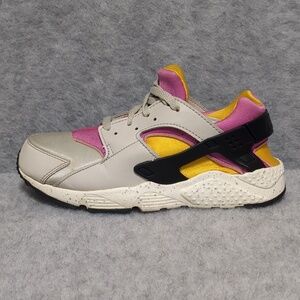 Nike Air Huarache Grey yellow pink 3Y